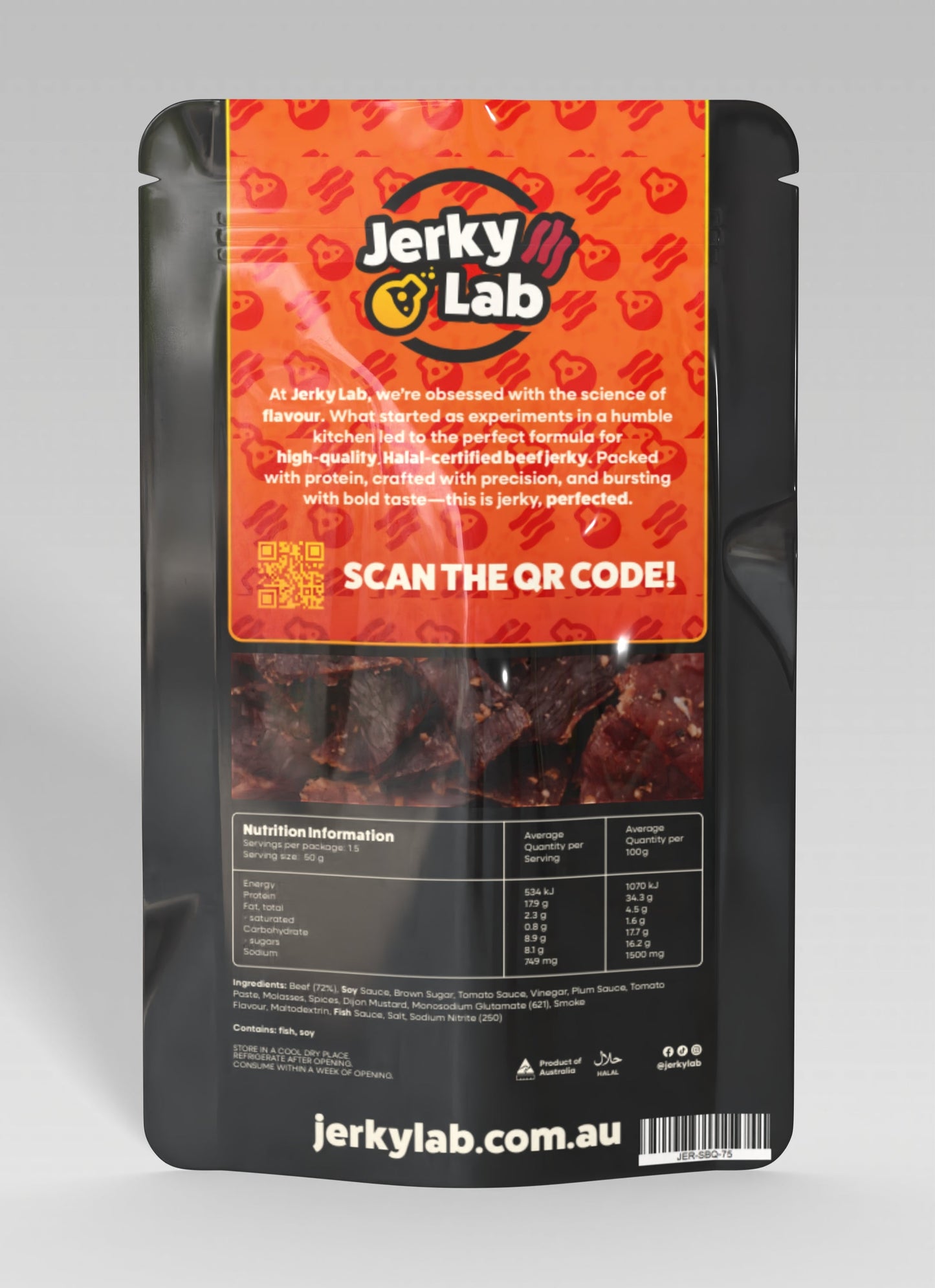 Sweet BBQ Beef Jerky - 75g