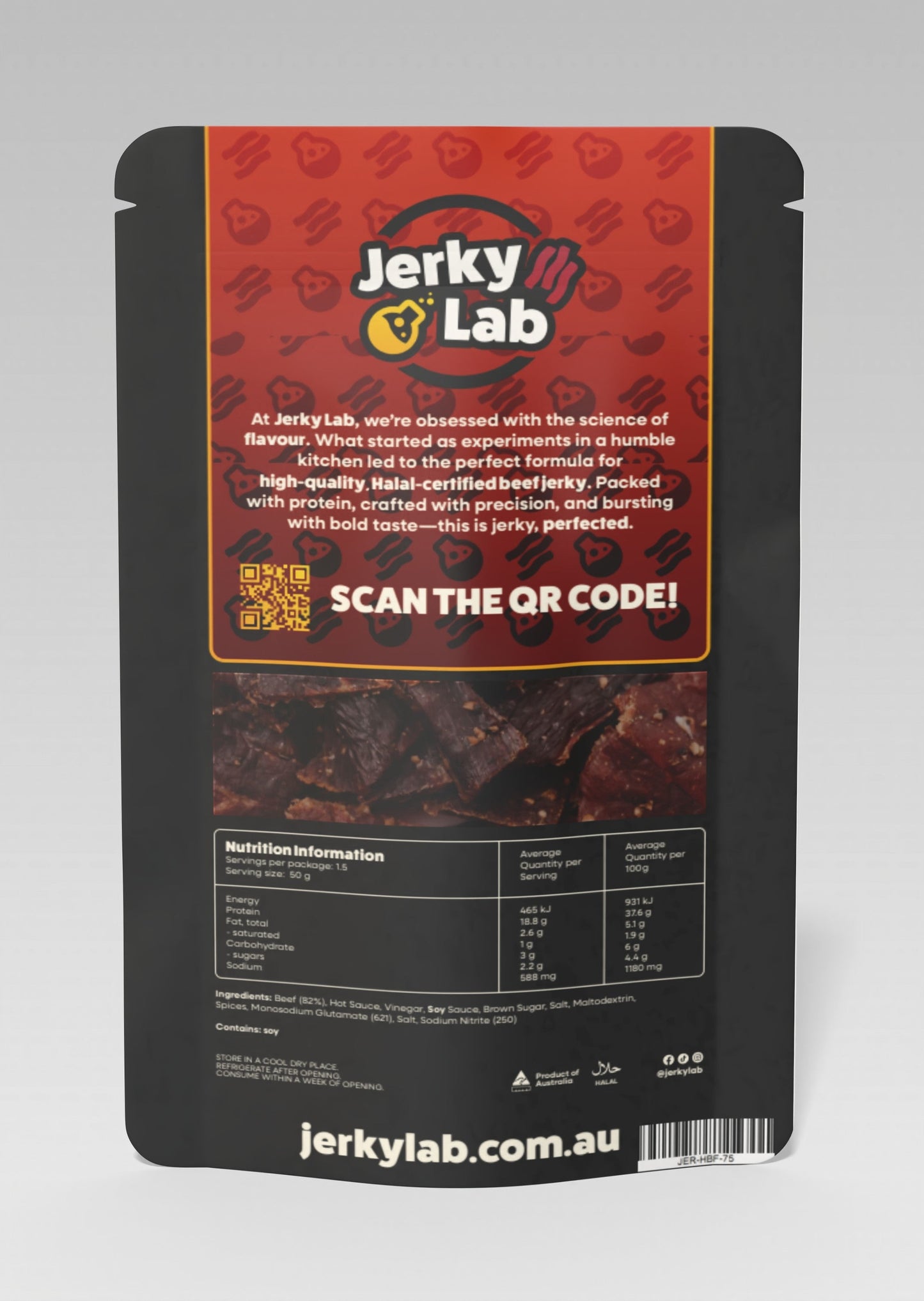 HOT Buffalo Beef Jerky - 75g