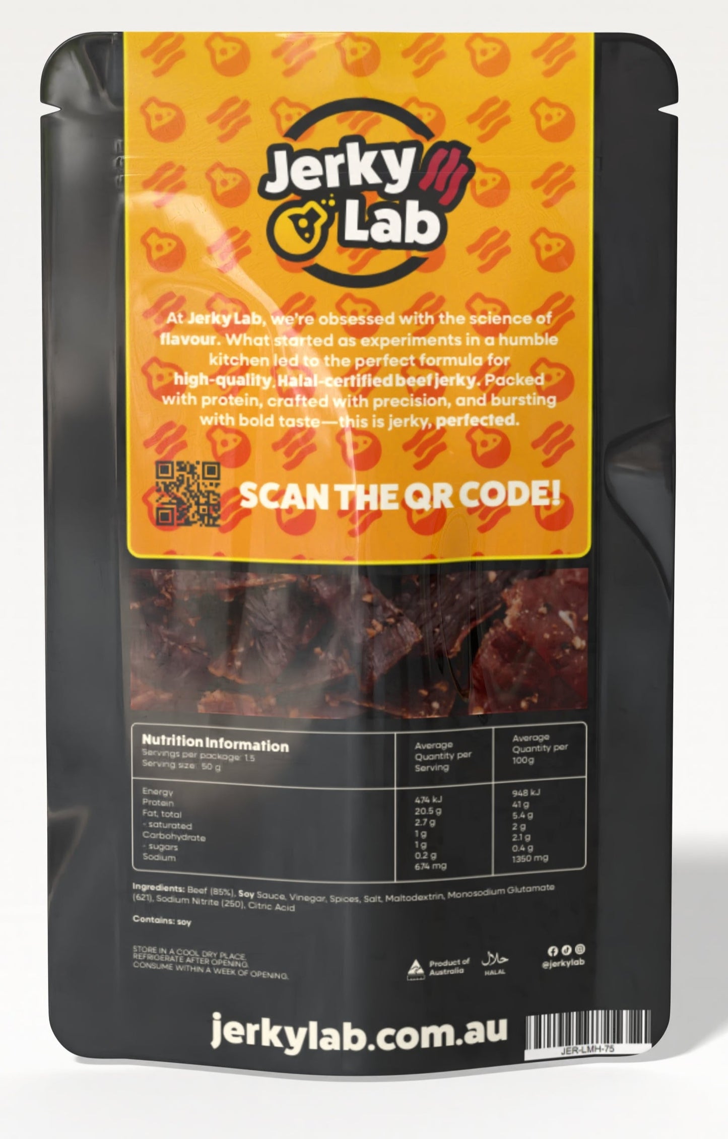 Lemon Herb Beef Jerky - 75g